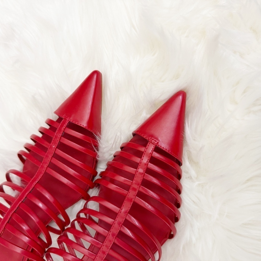 Red straps mules - Picture 11 of 13